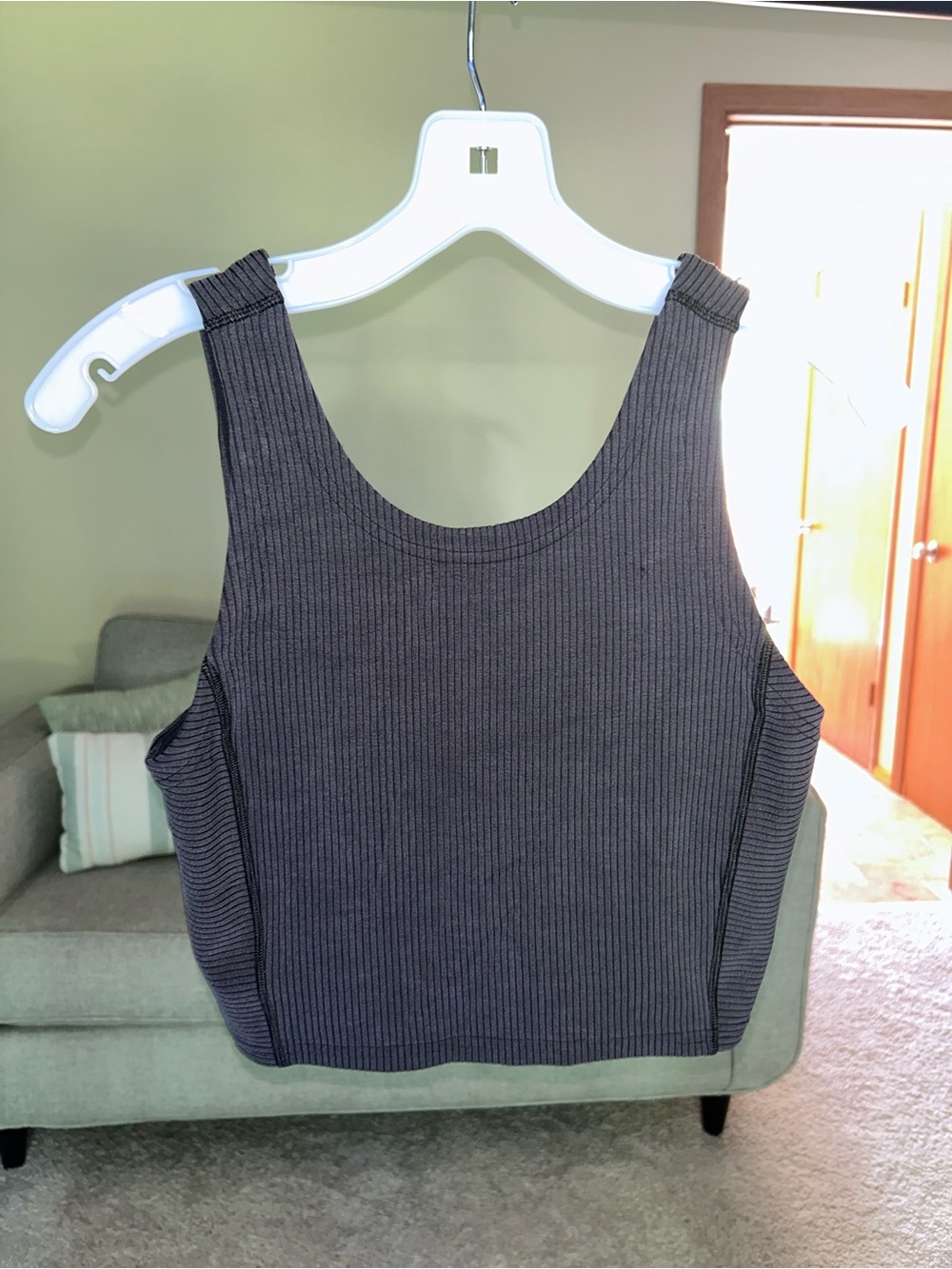 lululemon athletica Ribbed Scoop Tank Top - Charcoal